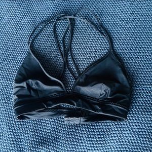 Lululemon black reversible swim top bikini size 4